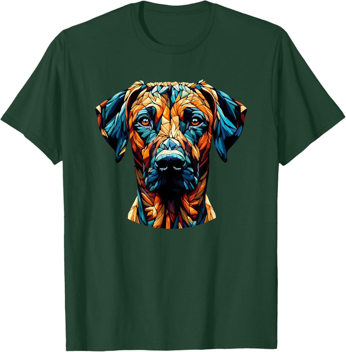 Polygon Art Rhodesian Ridgeback Ridgebacks T-Shirt - T-Shirt | Forest