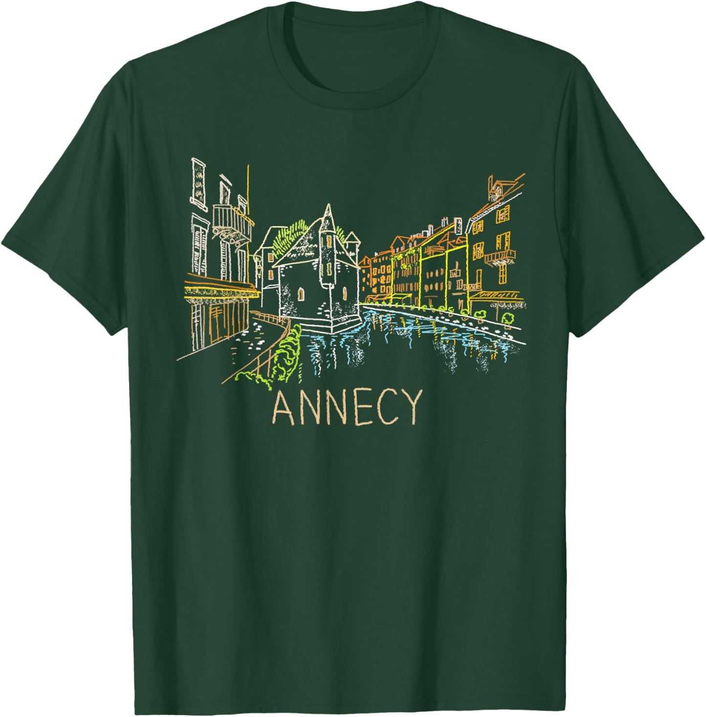 Annecy France Art Gift Men Women T-Shirt - T-Shirt | Forest