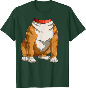 Easy Bulldog Costume Bulldog Body Headless Bulldog Costume Women Kids T-Shirt - T-Shirt | Forest