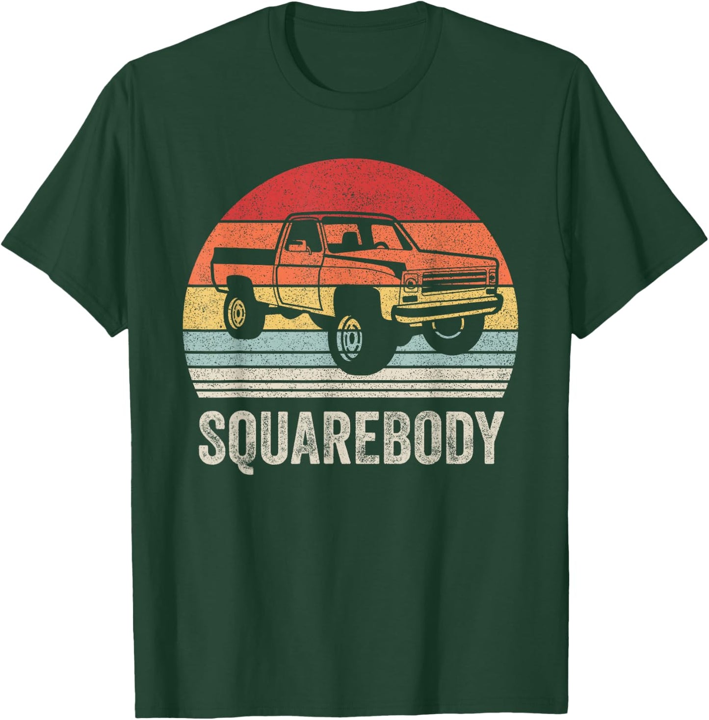 Vintage Retro Classic Square Body Squarebody Truck T-Shirt - T-Shirt | Forest