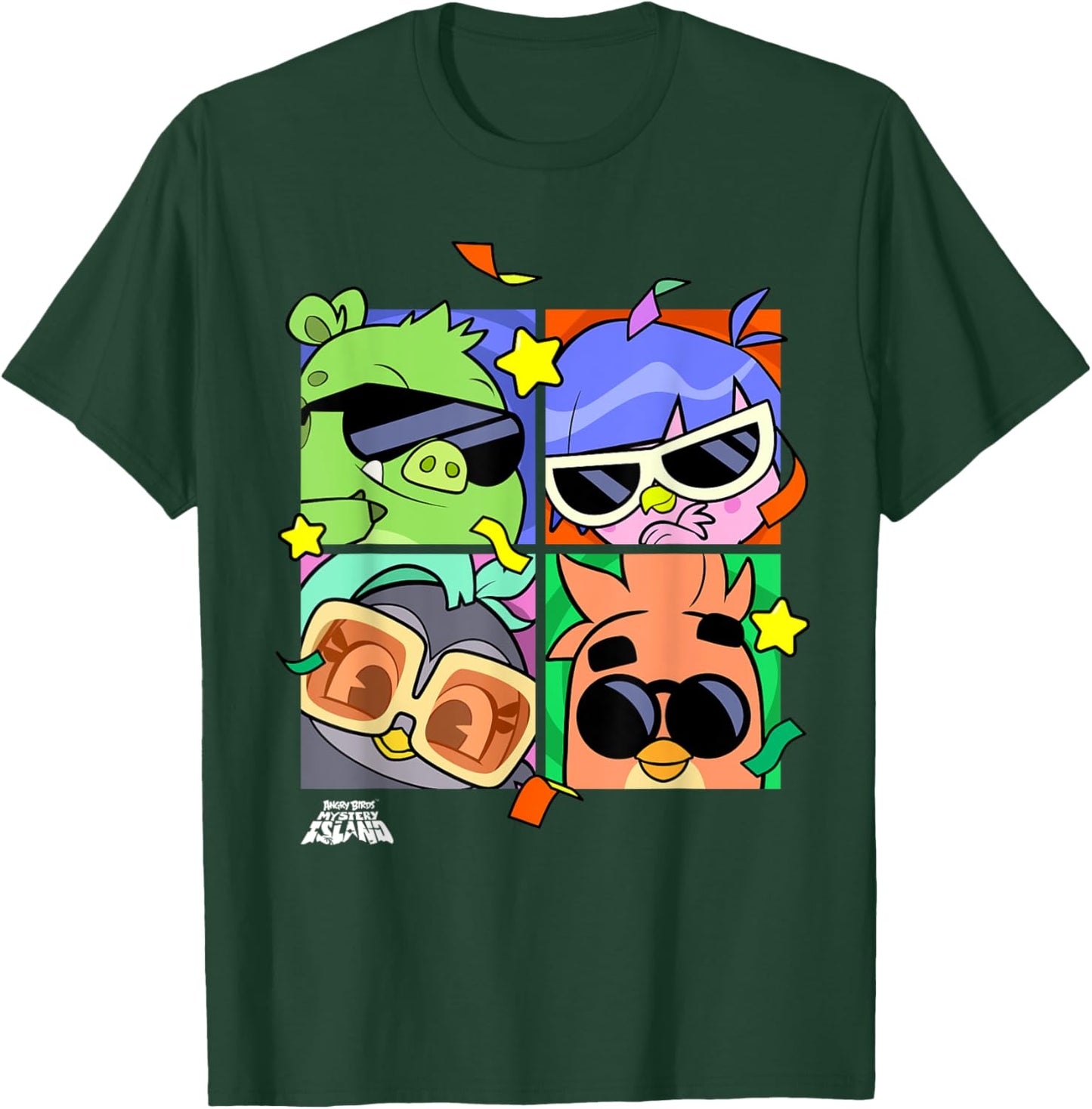 Angry Birds Mystery Island Team Official Merchandise T-Shirt - T-Shirt | Forest