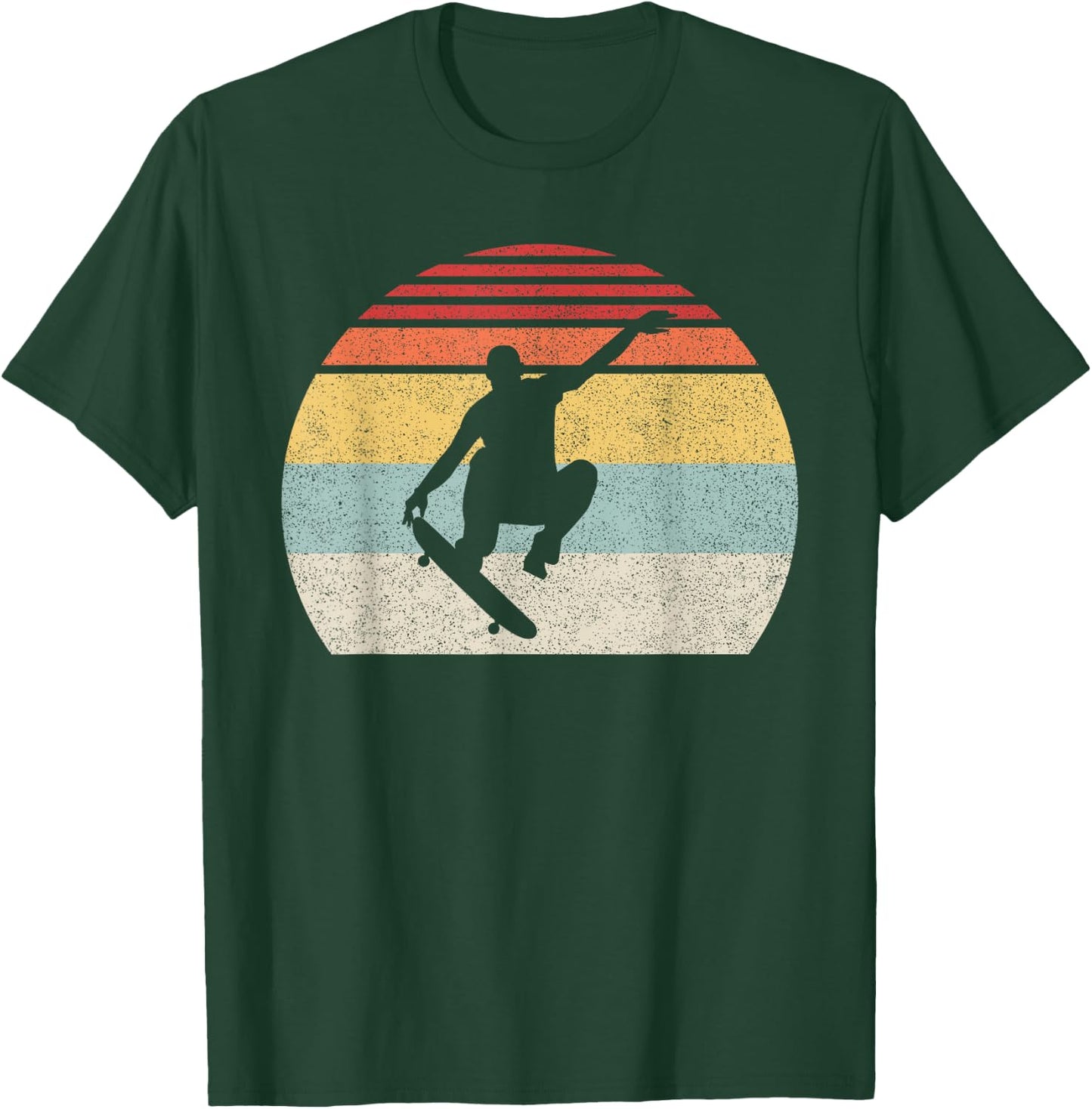 Retro Skateboarding Shirt Skateboarder Skater Gifts Vintage T-Shirt - T-Shirt | Forest