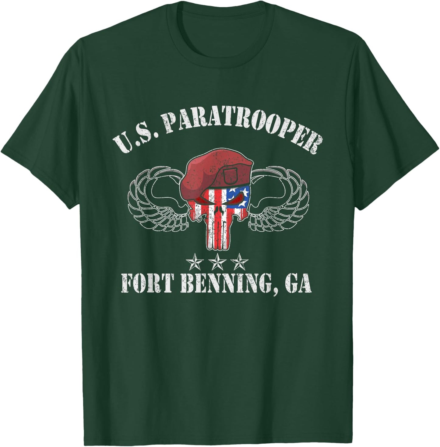 U.S Paratrooper Fort Benning GA , Veterans Day Gift T-Shirt - T-Shirt | Forest