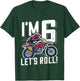 6th Birthday Motor Cross Dirt Bike, Im 6 Lets Roll T-Shirt - T-Shirt | Forest