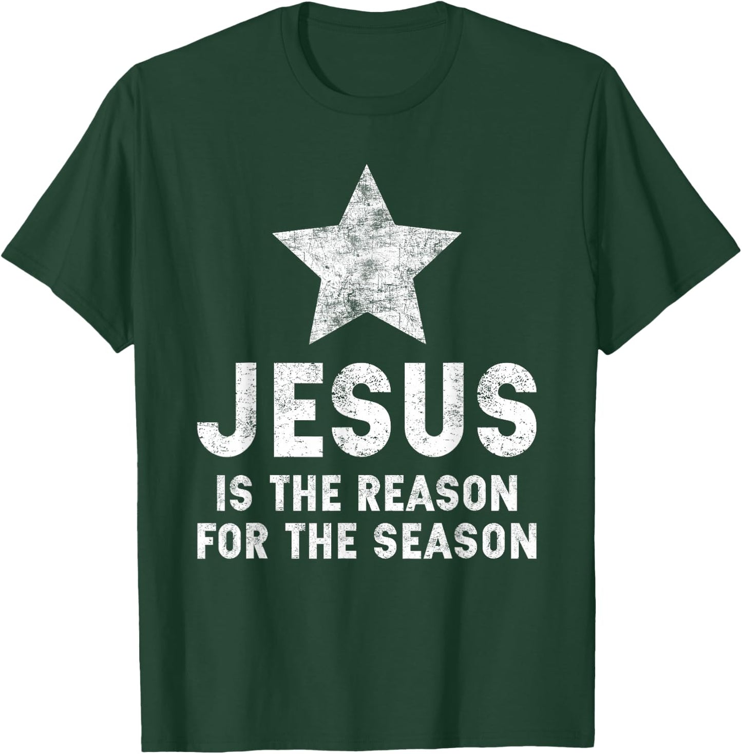 Jesus Is The Reason For The Season Christian Faith Christmas T-Shirt - T-Shirt | Forest