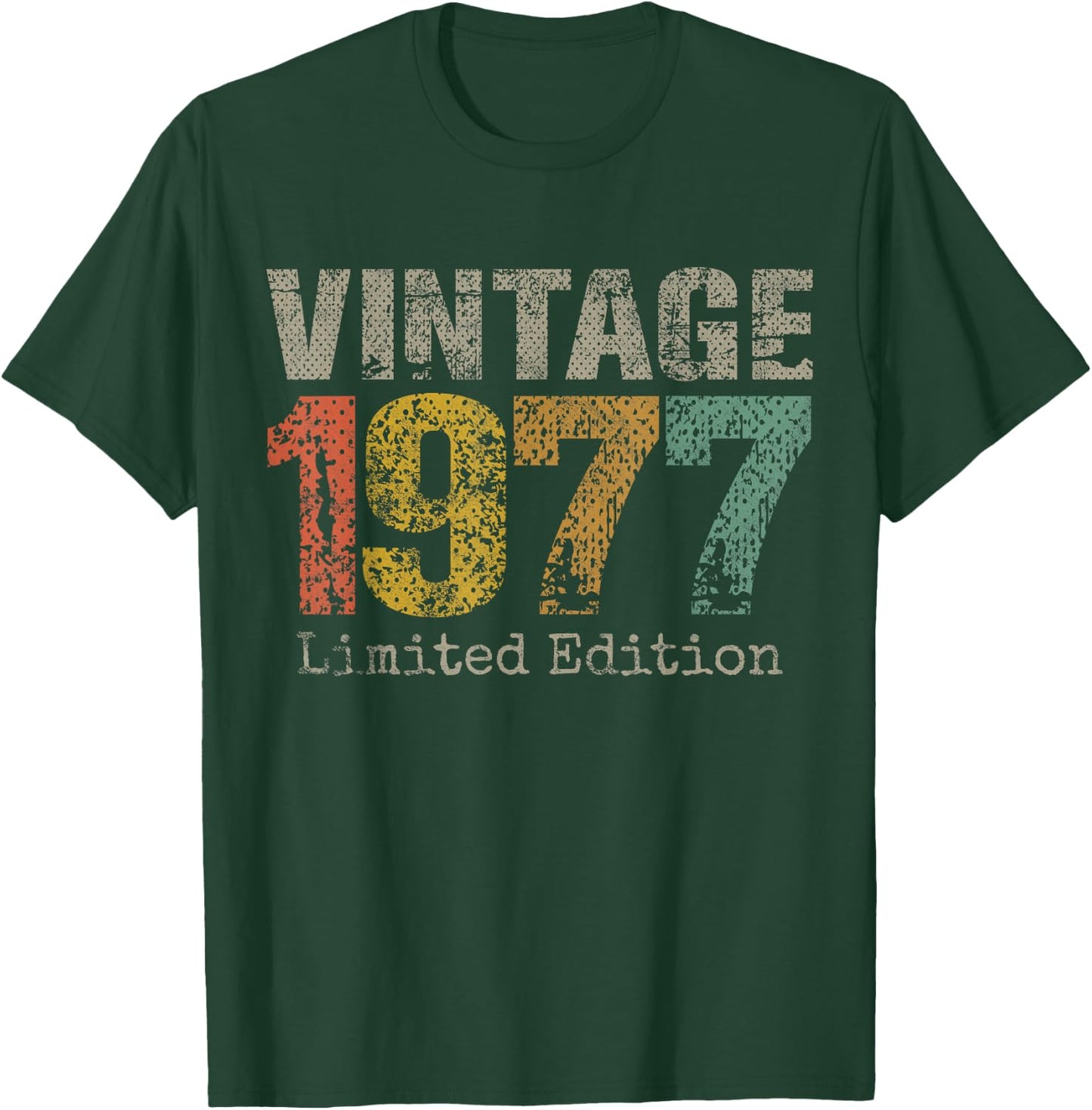 Vintage 1977 Limited Edition 48th Birthday Gifts 48 Year Old T-Shirt - T-Shirt | Forest