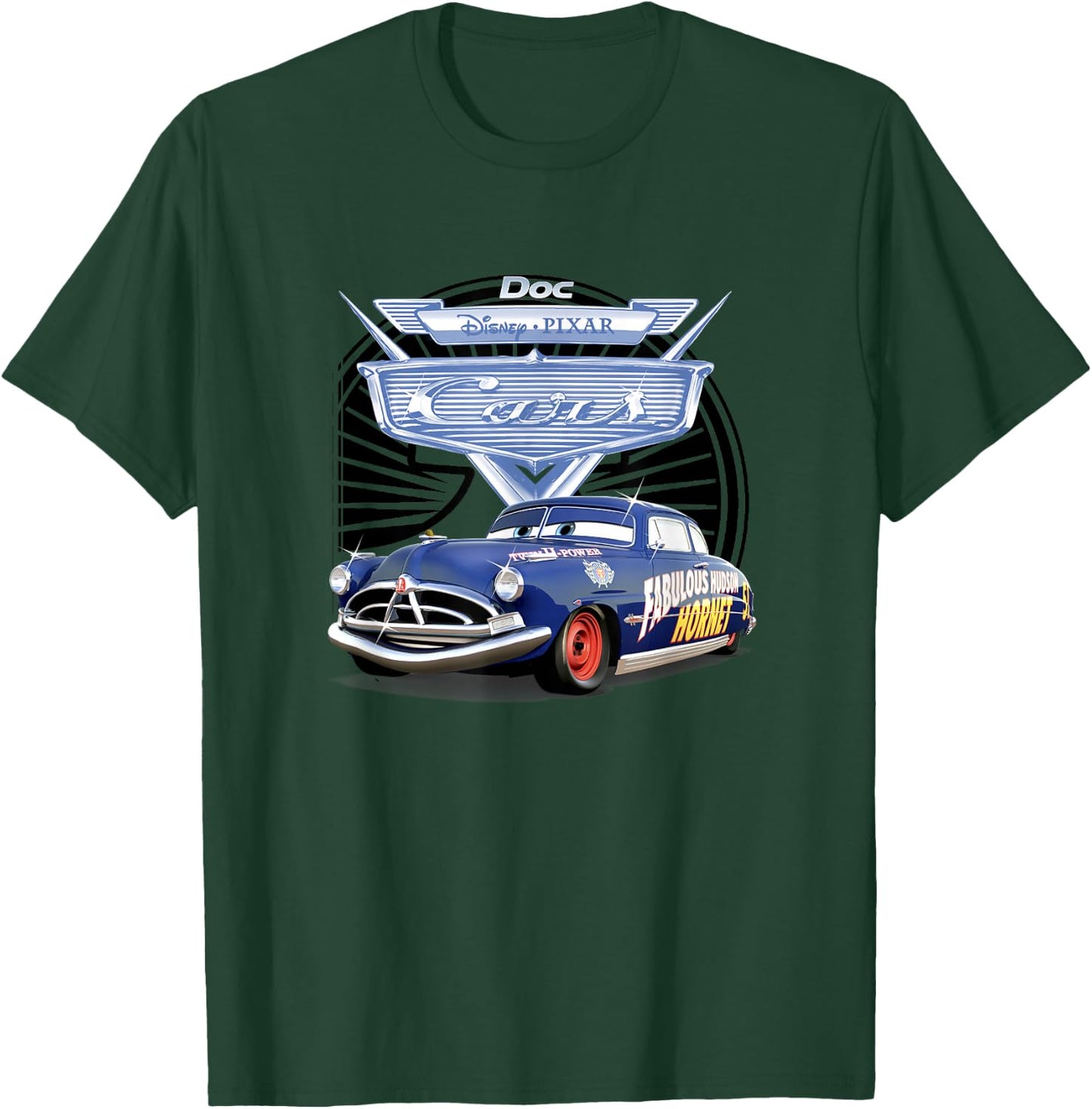 Disney Pixar Cars Fabulous Hudson Hornet Portrait T-Shirt - T-Shirt | Forest