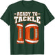 10th Birthday Football , Small, Black T-Shirt - T-Shirt | Forest