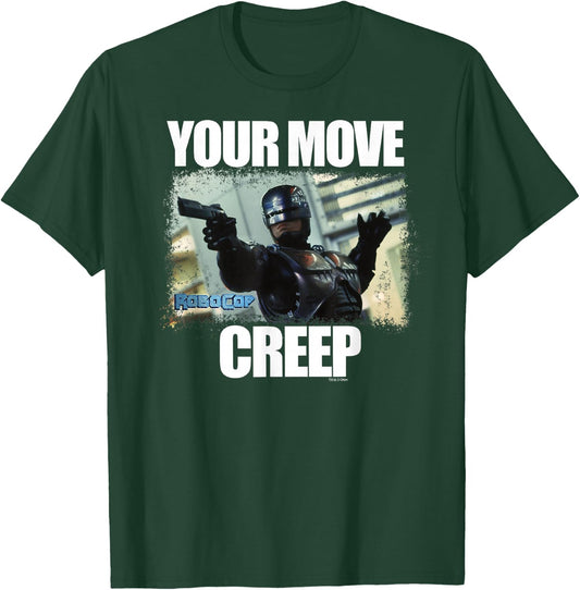 RoboCop Your Move Creep Distressed Portrait T-Shirt - T-Shirt | Forest