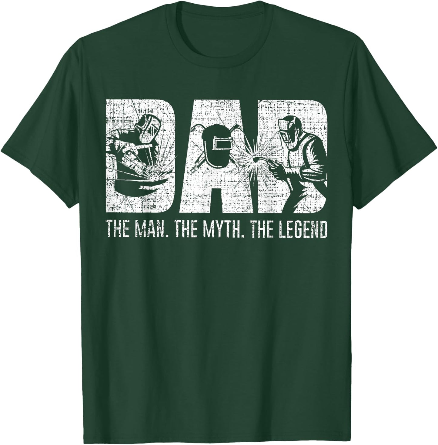 Welder Funny Welding Dad Man Myth Legend Father Small T-Shirt - T-Shirt | Forest