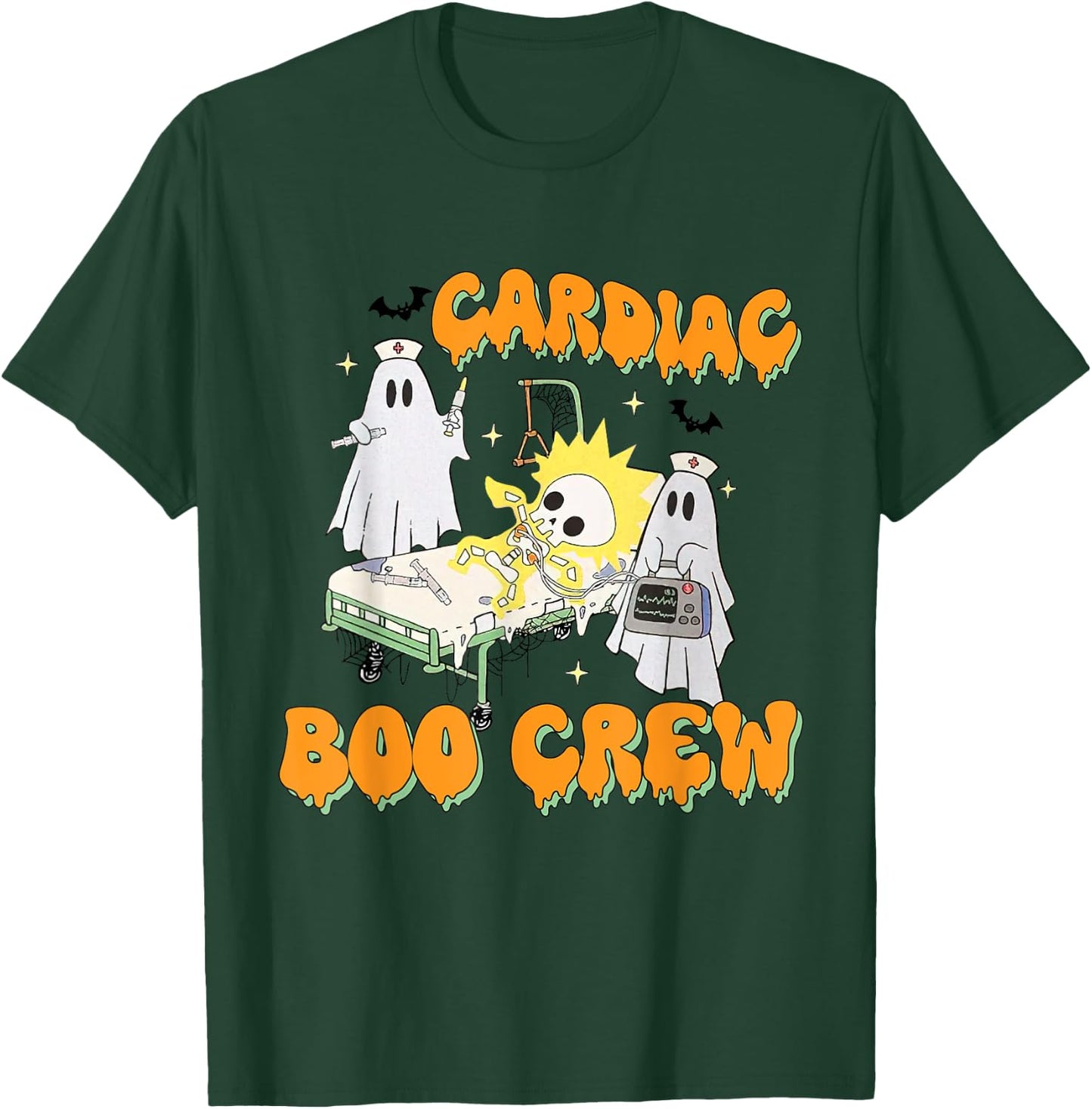 Cardiac Nurse Boo Crew Cardiac Nurse Halloween Costume T-Shirt - T-Shirt | Forest