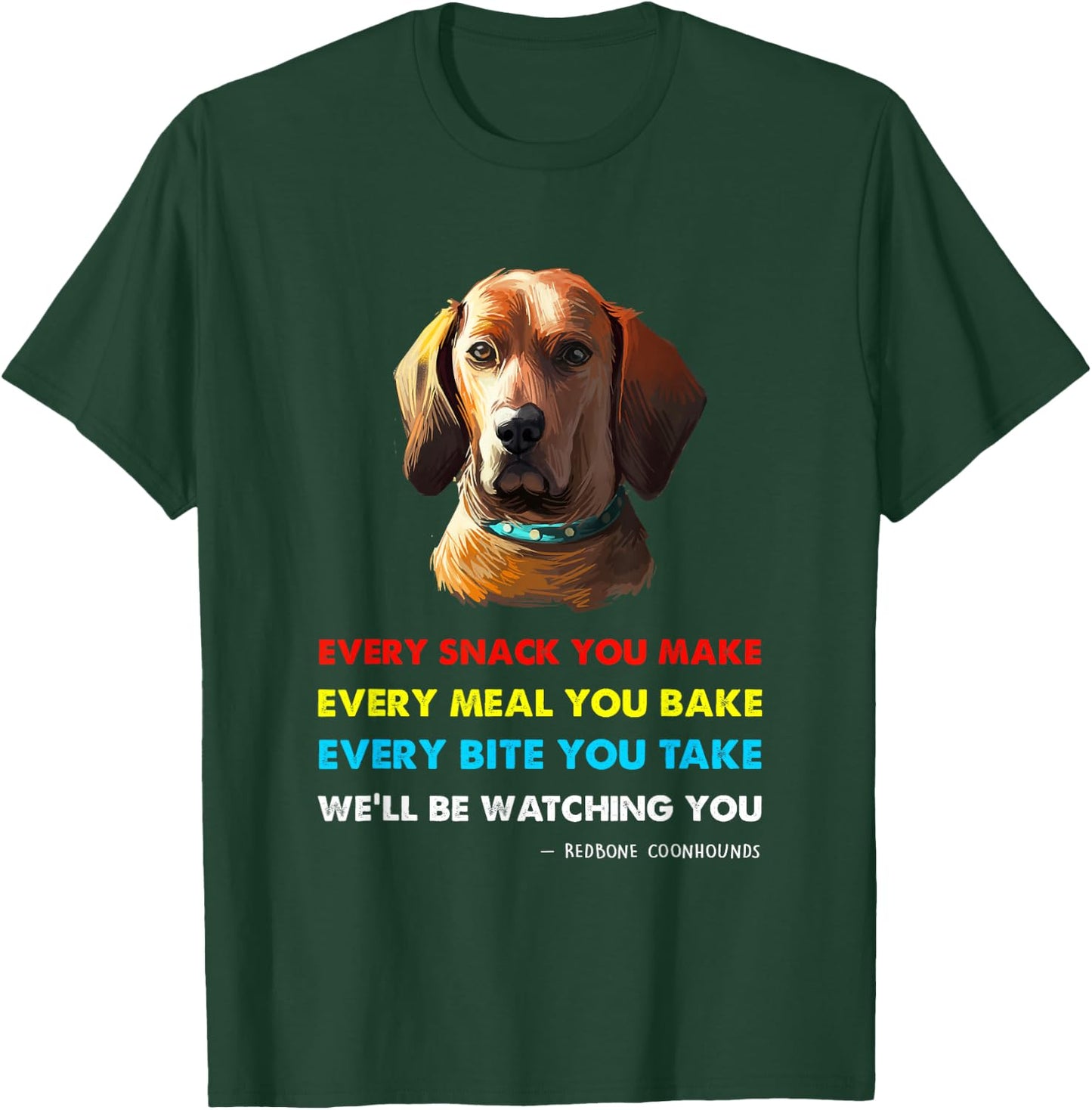 Red Bone Coonhound Dog Shirt | Red Bone Coonhound T-Shirt - T-Shirt | Forest