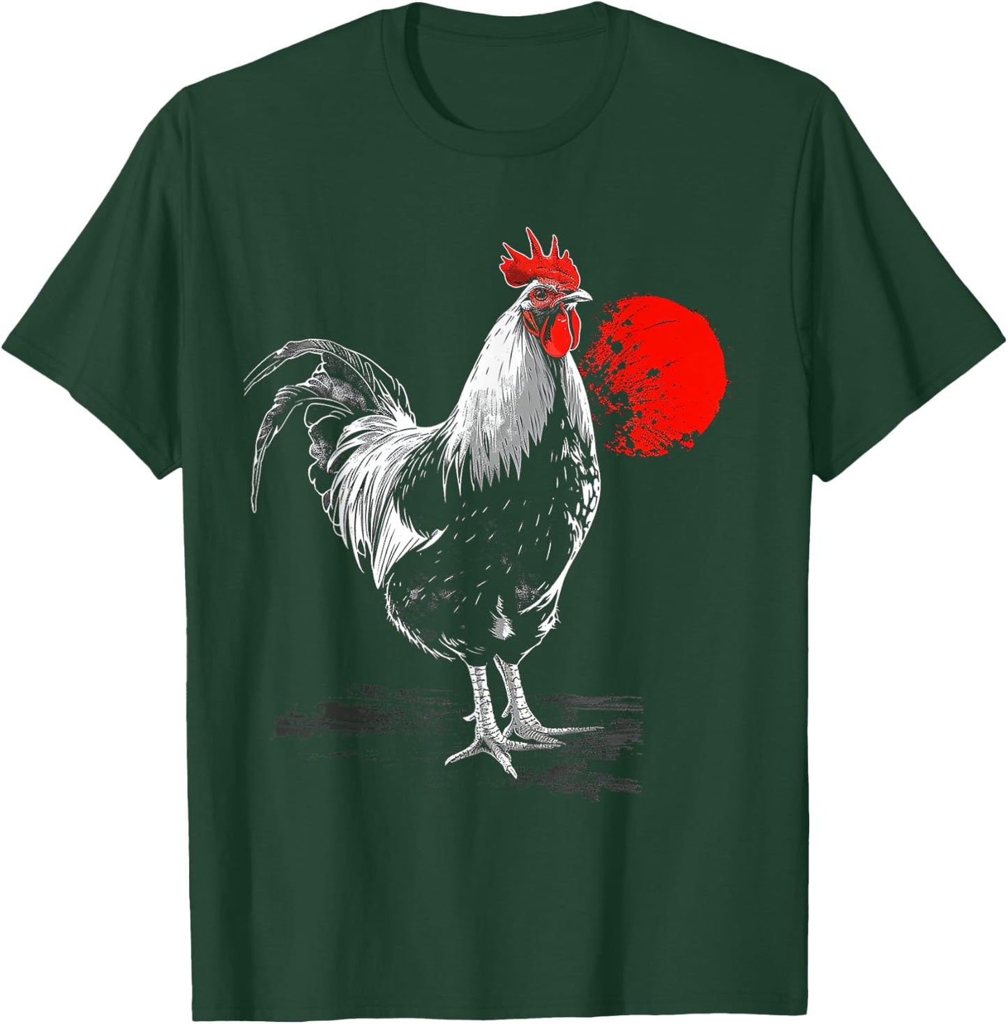 Chicken Drawing Animal Art Graphic Chicken T-Shirt - T-Shirt | Forest