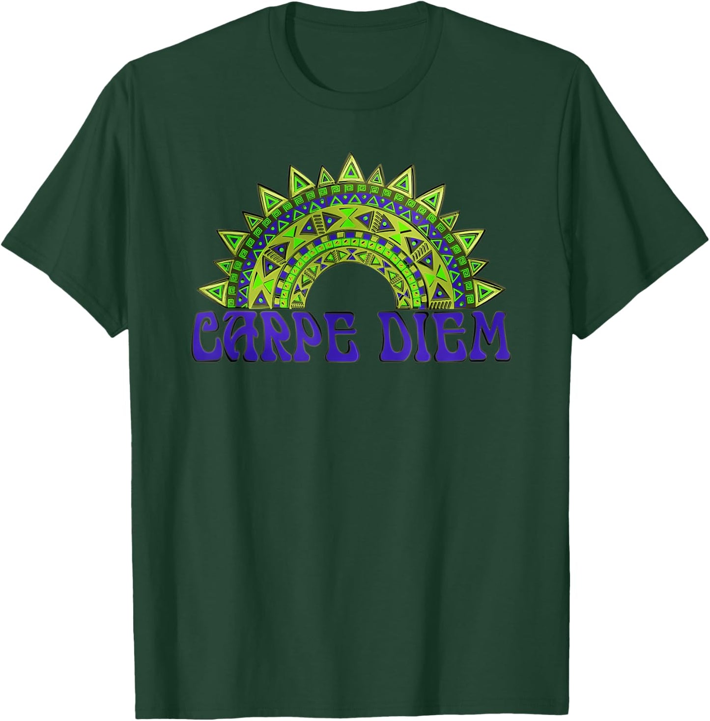 CARPE DIEM Latin - Indigenous Mandala 6 - Fan Fun T-Shirt - T-Shirt | Forest