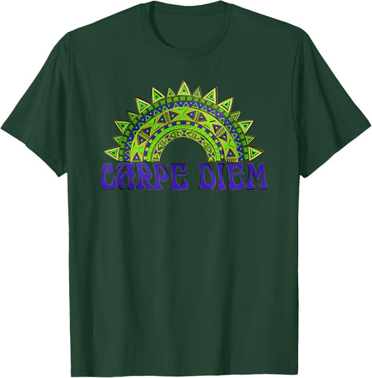 CARPE DIEM Latin - Indigenous Mandala 6 - Fan Fun T-Shirt - T-Shirt | Forest