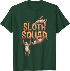 Cool Sloth Squad | Funny Lazy Slow Animal Lover Group Gift T-Shirt - T-Shirt | Forest