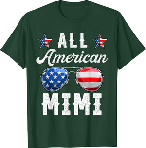 Family Shirts All American Mimi, 4th Of July Patriotic Women T-Shirt - T-Shirt | Forest