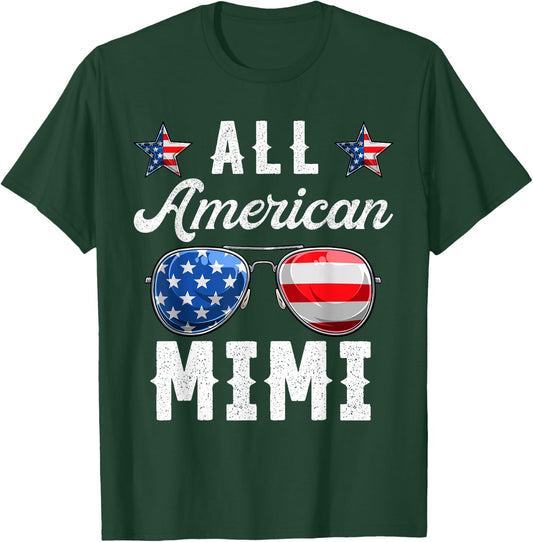 Family Shirts All American Mimi, 4th Of July Patriotic Women T-Shirt - T-Shirt | Forest