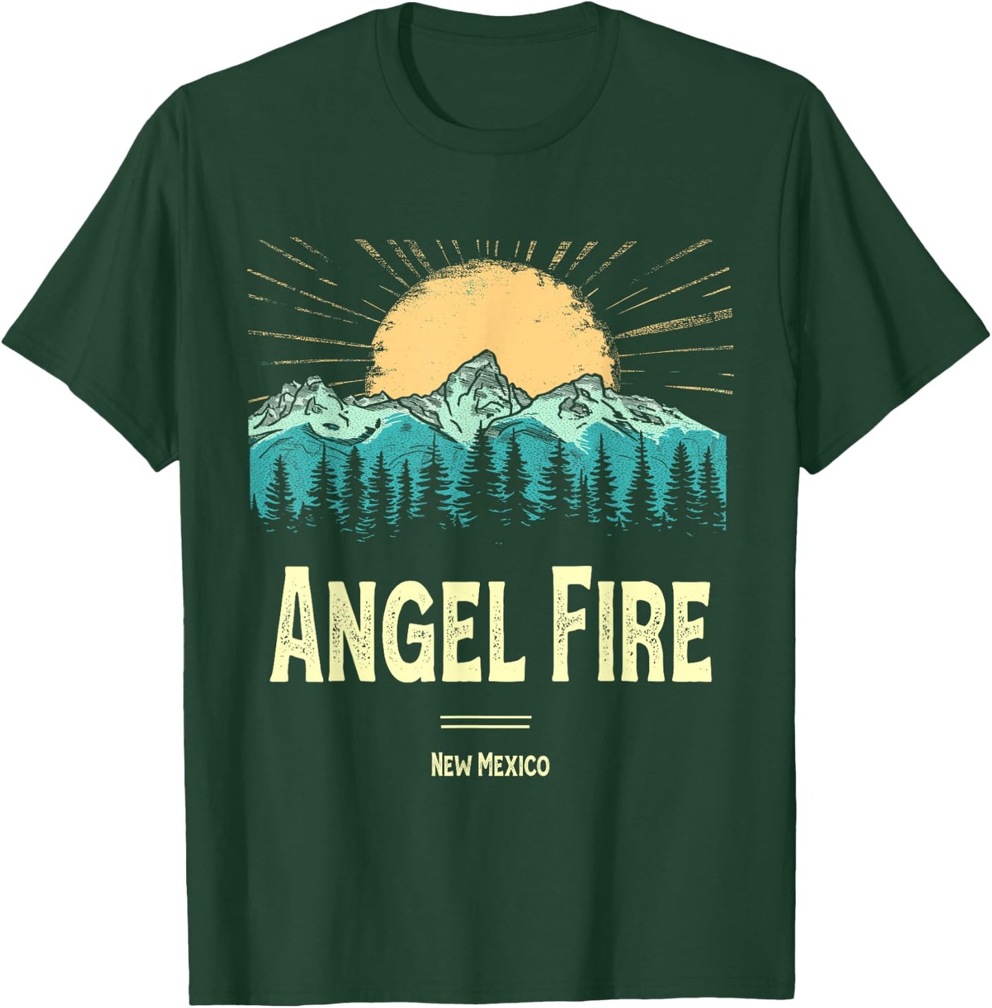Vintage Angel Fire New Mexico Souvenir Hiking Sunset T-Shirt - T-Shirt | Forest