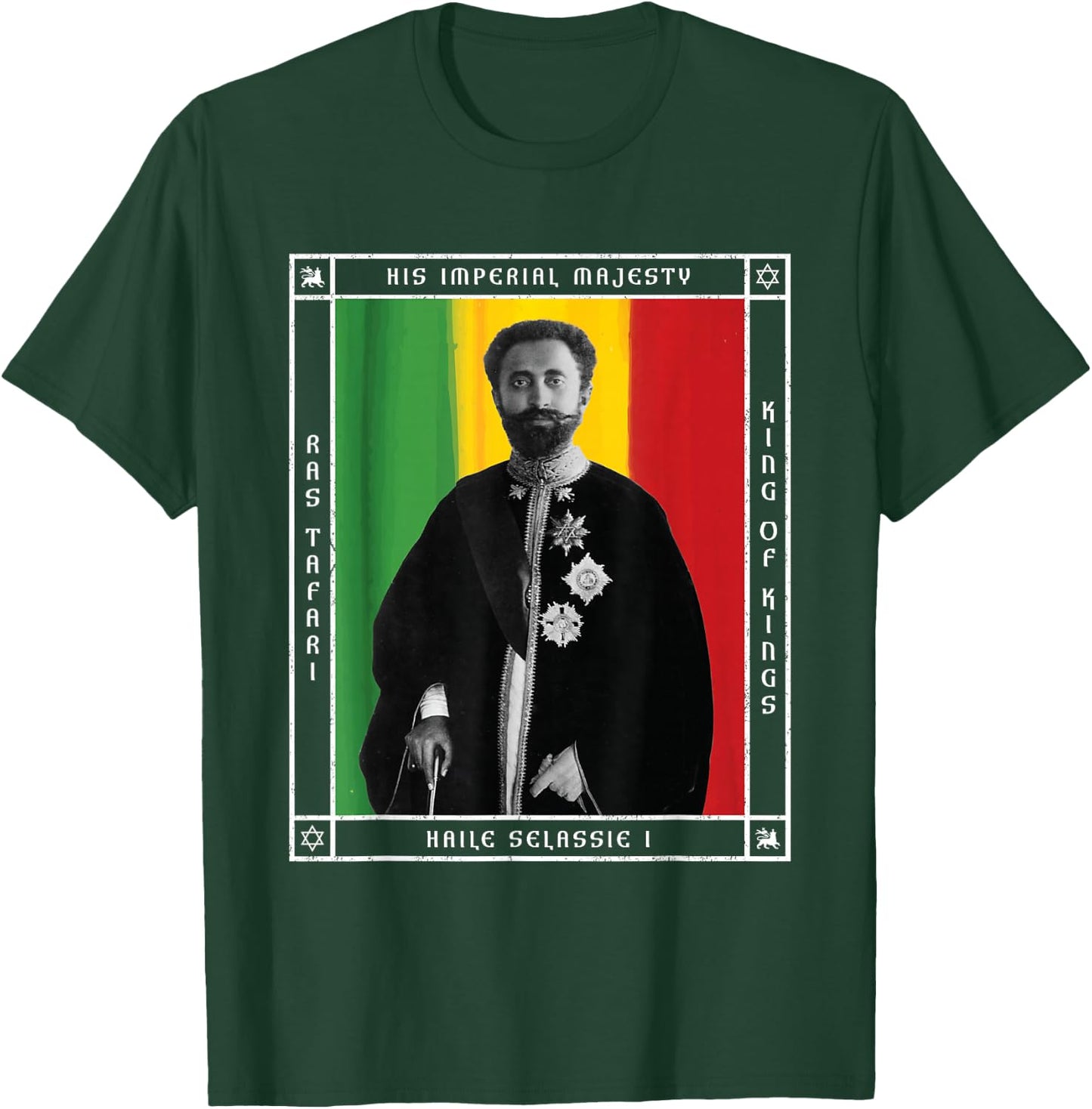 His Imperial Majesty Haile Selassie I T-Shirt - T-Shirt | Forest