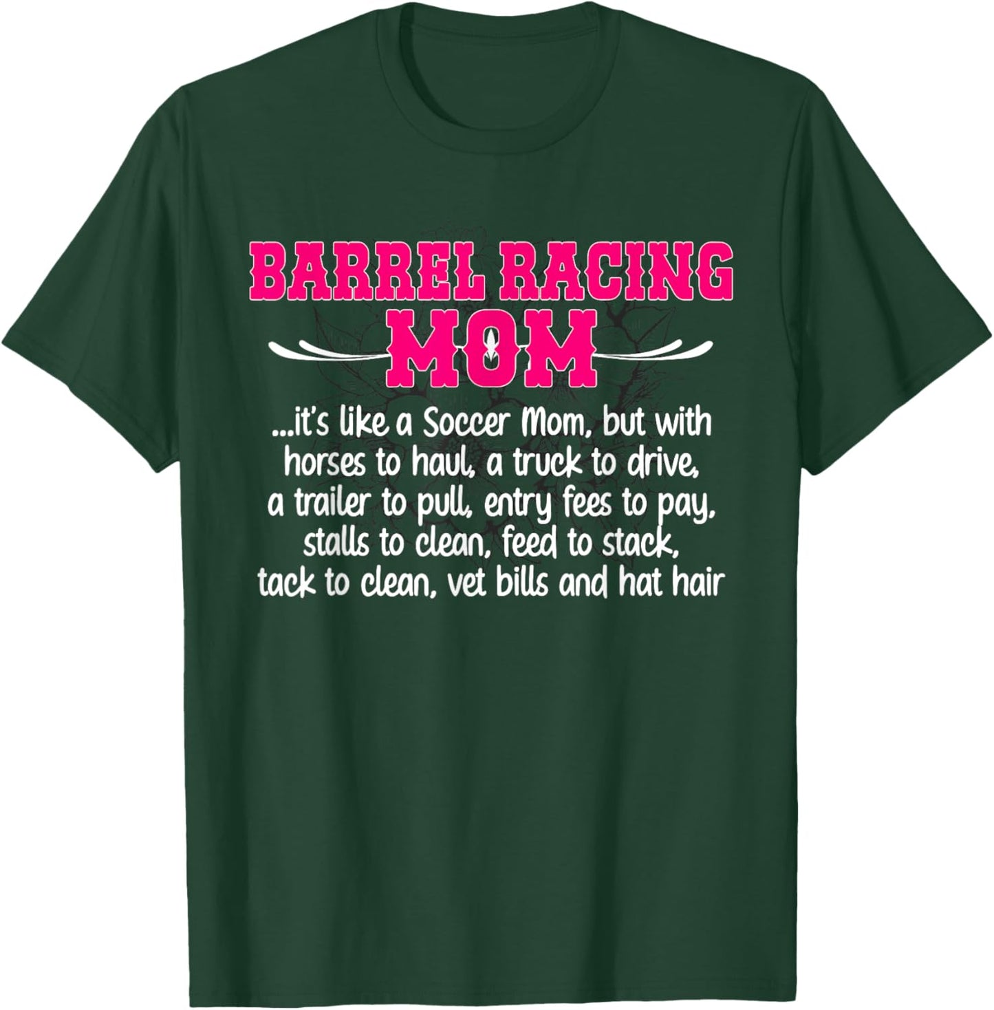Barrel Racing Mom Definition Mom Of A Barrel Racer Mom T-Shirt - T-Shirt | Forest