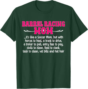 Barrel Racing Mom Definition Mom Of A Barrel Racer Mom T-Shirt - T-Shirt | Forest