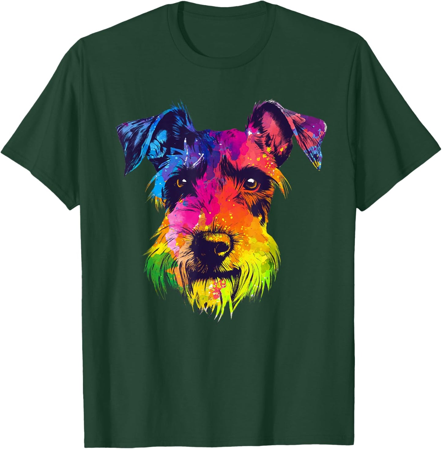 Mini Schnauzer Art Women Miniature Schnauzer Lovers T-Shirt - T-Shirt | Forest