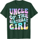 Uncle Of The Birthday Girl Daughter Groovy Dad Retro Theme T-Shirt - T-Shirt | Forest