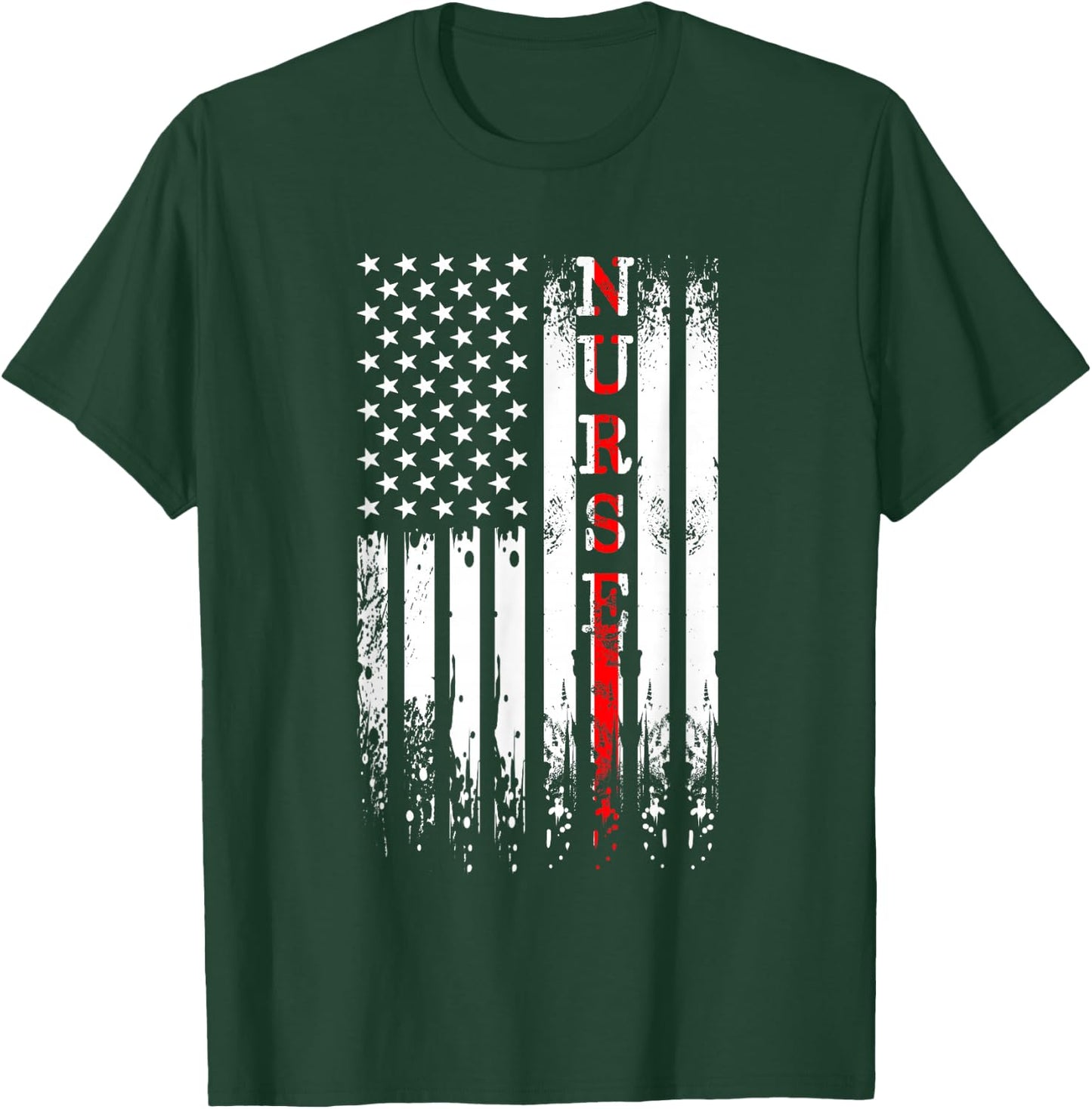 Thin Red Line Nurse - Registered Nurse T-Shirt - T-Shirt | Forest