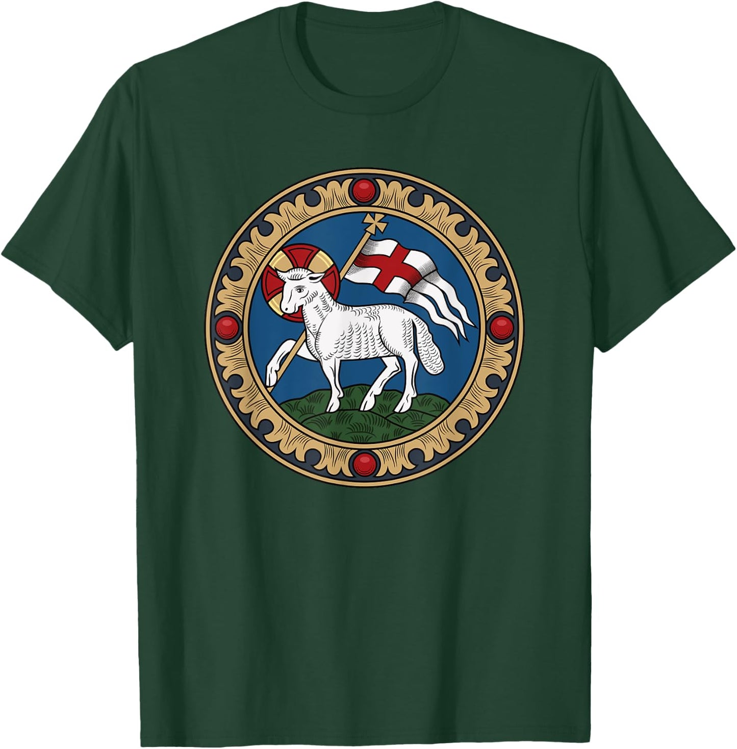 Agnus Dei Lamb of God Jesus Christ T-Shirt - T-Shirt | Forest