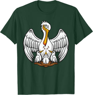Pelican in Her Piety Catholic Symbols Traditional Latin Mass T-Shirt - T-Shirt | Forest