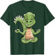 Dino Yoga Dinosaur Dragon Meditating T-Rex Yogasaurus Zen T-Shirt - T-Shirt | Forest