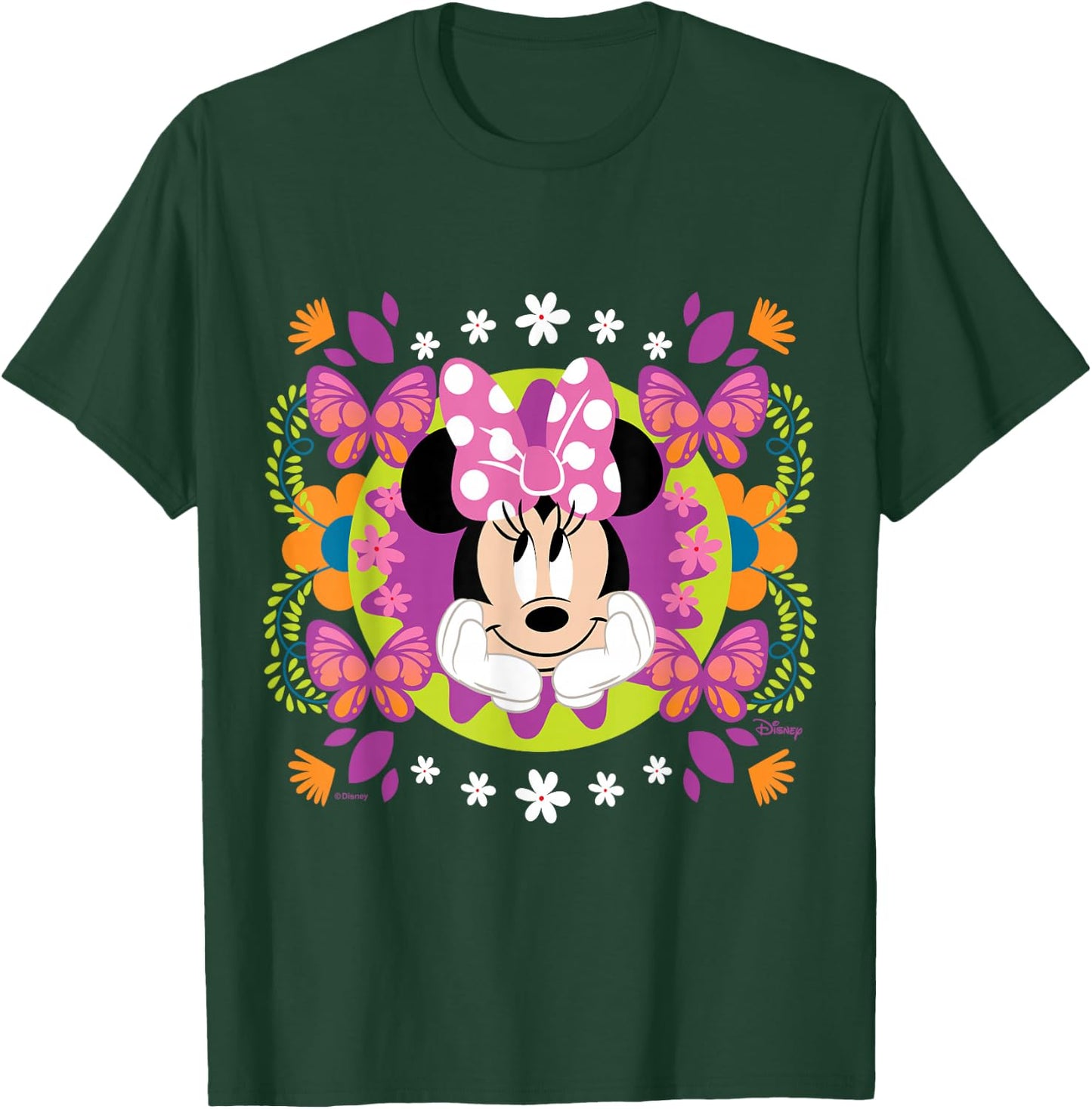 Minnie Mouse - Spring Florals & Butterflies Burst T-Shirt - T-Shirt | Forest
