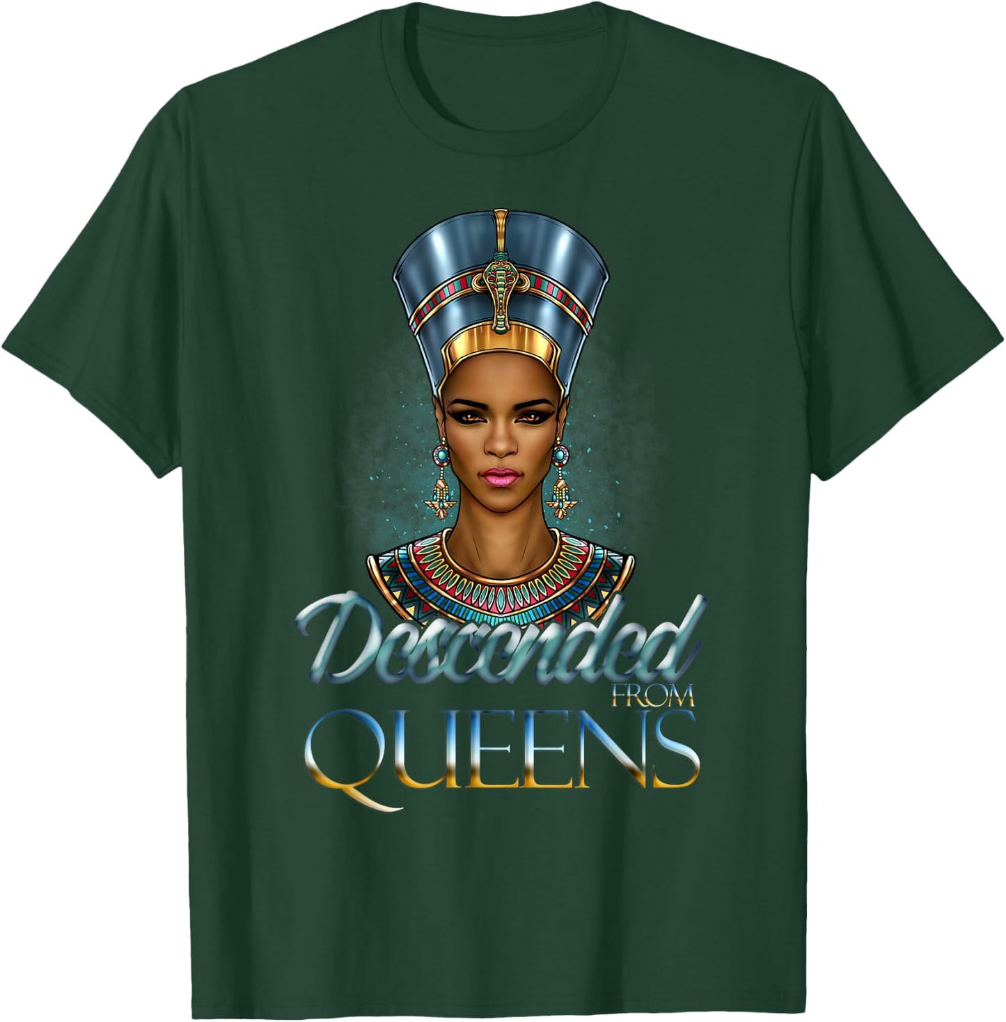Black Nefertiti Descended from Queens Black Girl Magic Egypt T-Shirt - T-Shirt | Forest