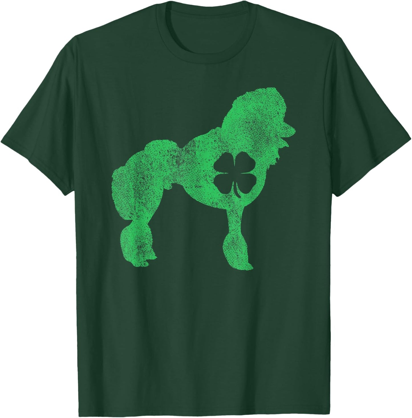 Poodle Dog Irish Shamrock St. Patrick's Day Saint Paddy's Women Kids T-Shirt - T-Shirt | Forest