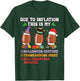 Due To Inflation This Is My Halloween Thanksgiving Christmas T-Shirt - T-Shirt | Forest