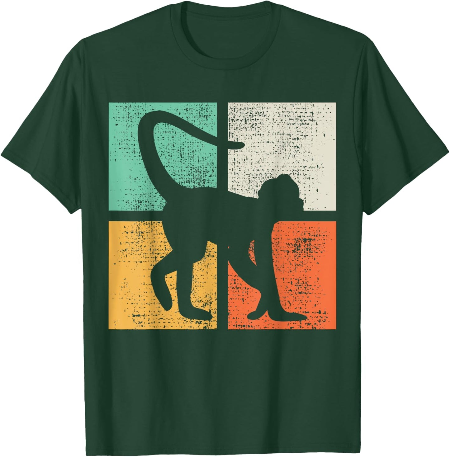 Spider Monkey Retro Vintage T-Shirt - T-Shirt | Forest