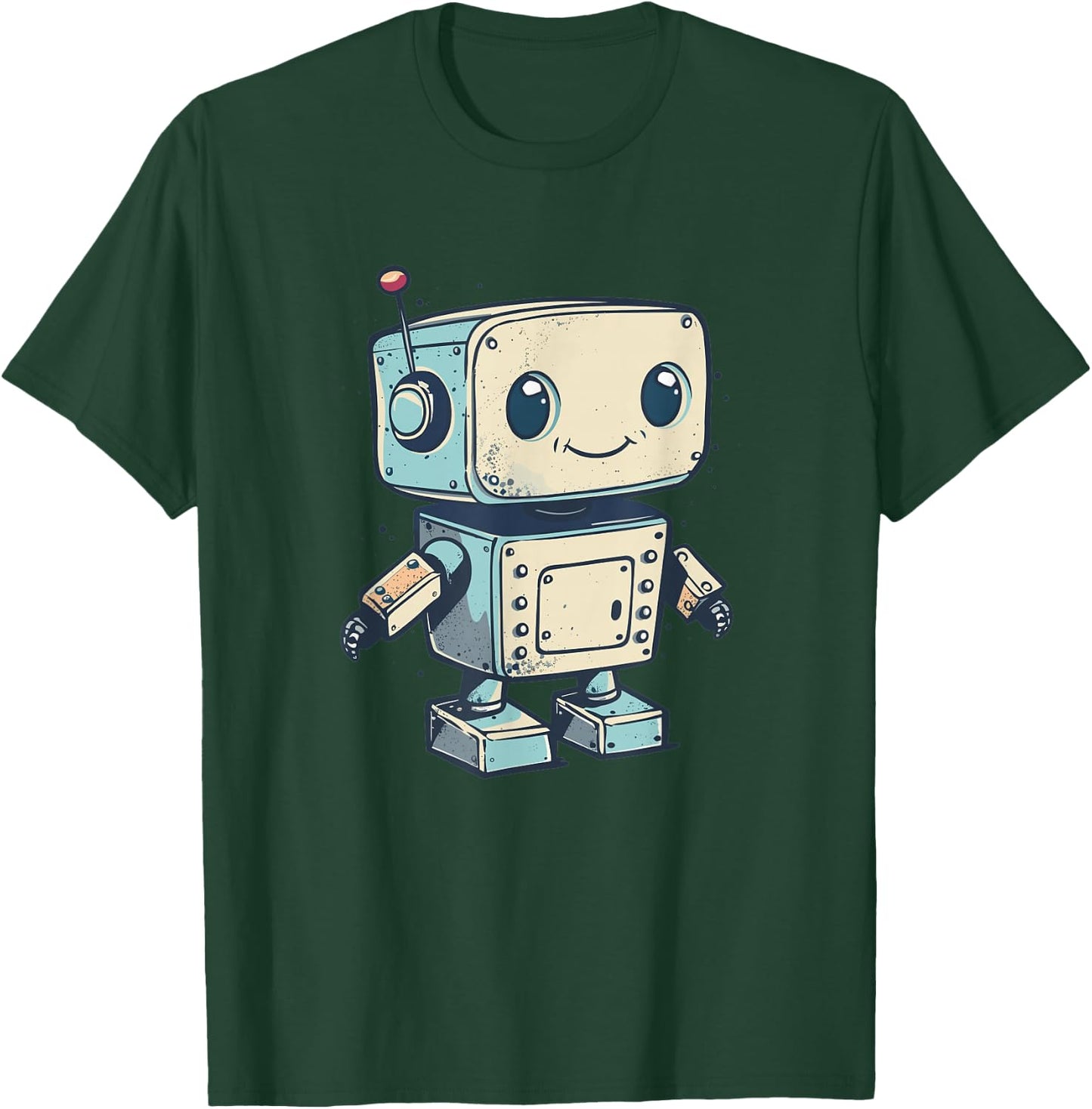 Cute little Robot, Vintage Kids Robot T-Shirt - T-Shirt | Forest
