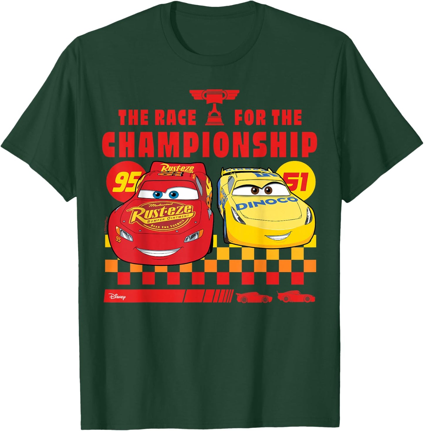Disney Pixar Cars - Lightning And Cruz Race For Championship T-Shirt - T-Shirt | Forest