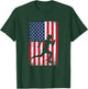 USA American Flag Running 4th of July Runner Patriotic Gift T-Shirt - T-Shirt | Forest