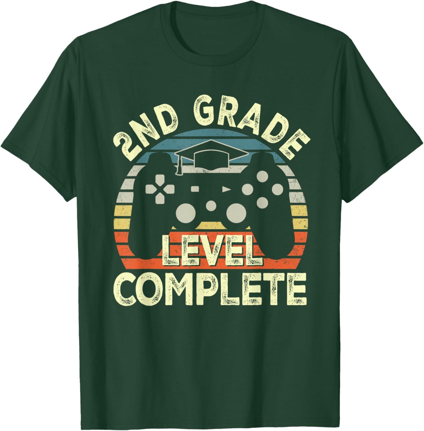 2nd Grade Level Complete Video Game Last Day Of School T-Shirt - T-Shirt | Forest