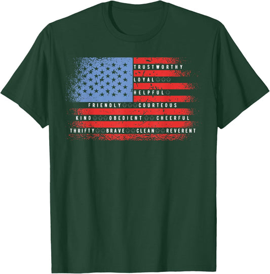 Vintage American Scouting Scout for a Camping Nature Hiking T-Shirt - T-Shirt | Forest