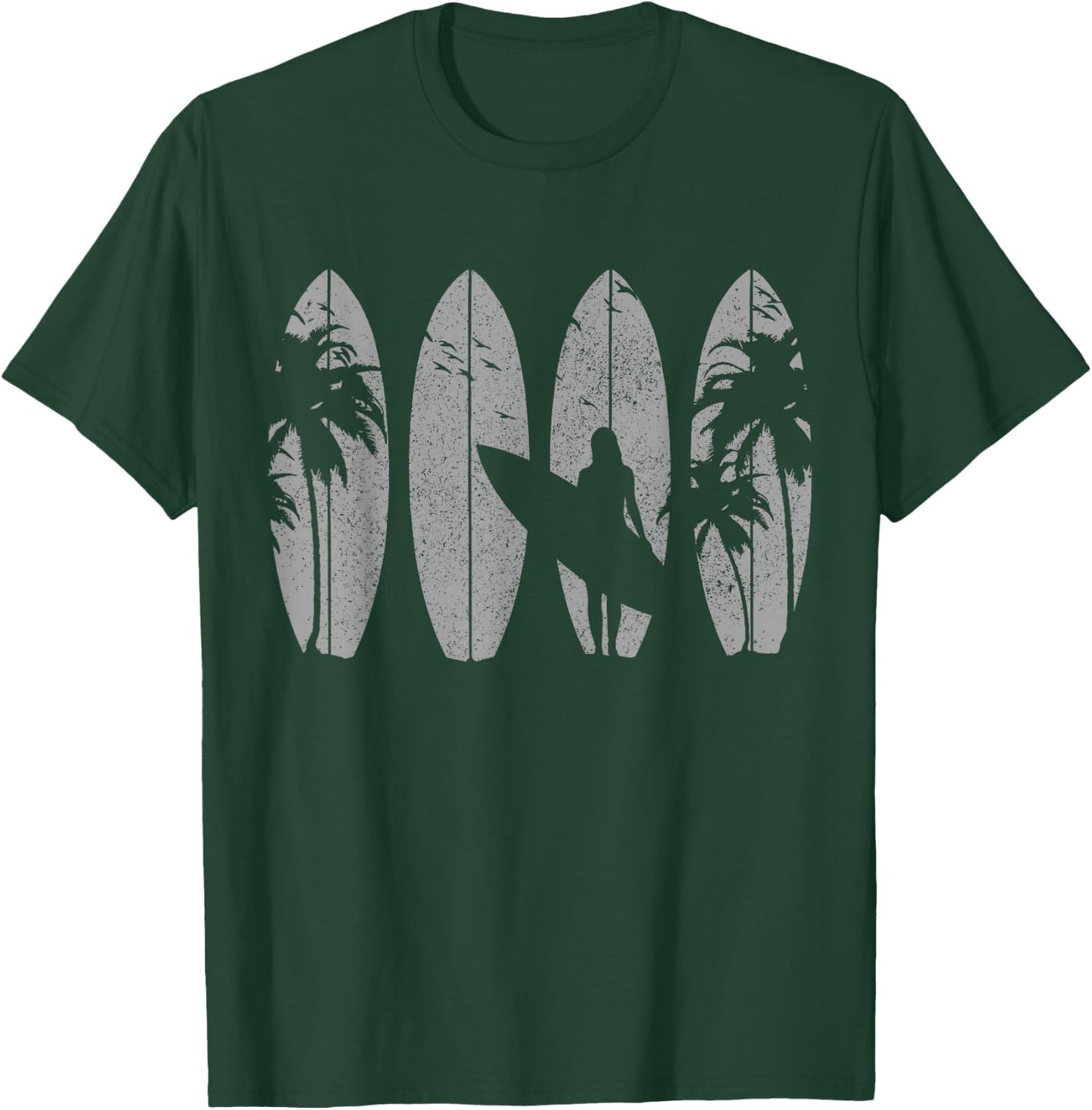 Surfer Vintage Surf Surfboard Surfing Surfing Surfing Gift T-Shirt - T-Shirt | Forest