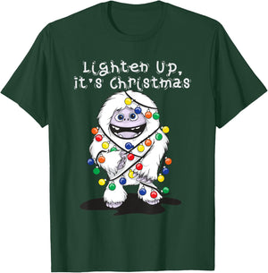 Lighten Up Its Christmas Yeti Abominable Snowman Bigfoot T-Shirt - T-Shirt | Forest