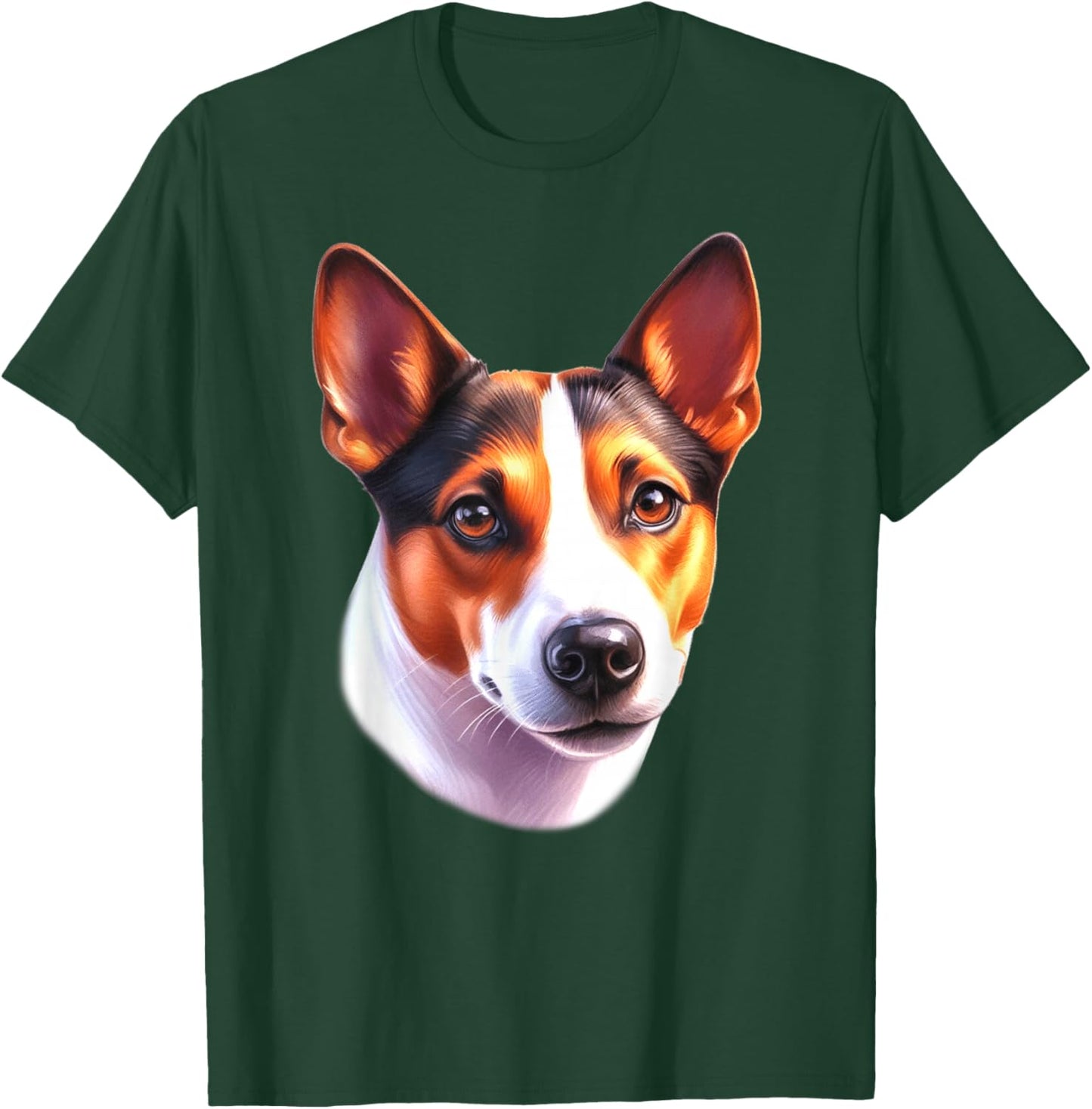 Basenji Dog Portrait T-Shirt - T-Shirt | Forest