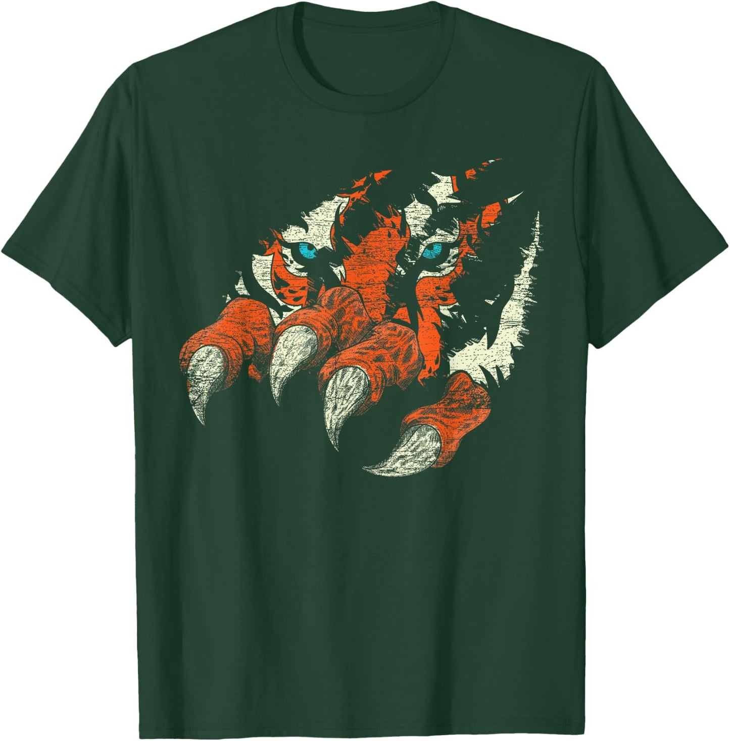 Wild Cat Claws Asian Predator Animal Eyes Wildlife Tiger T-Shirt - T-Shirt | Forest