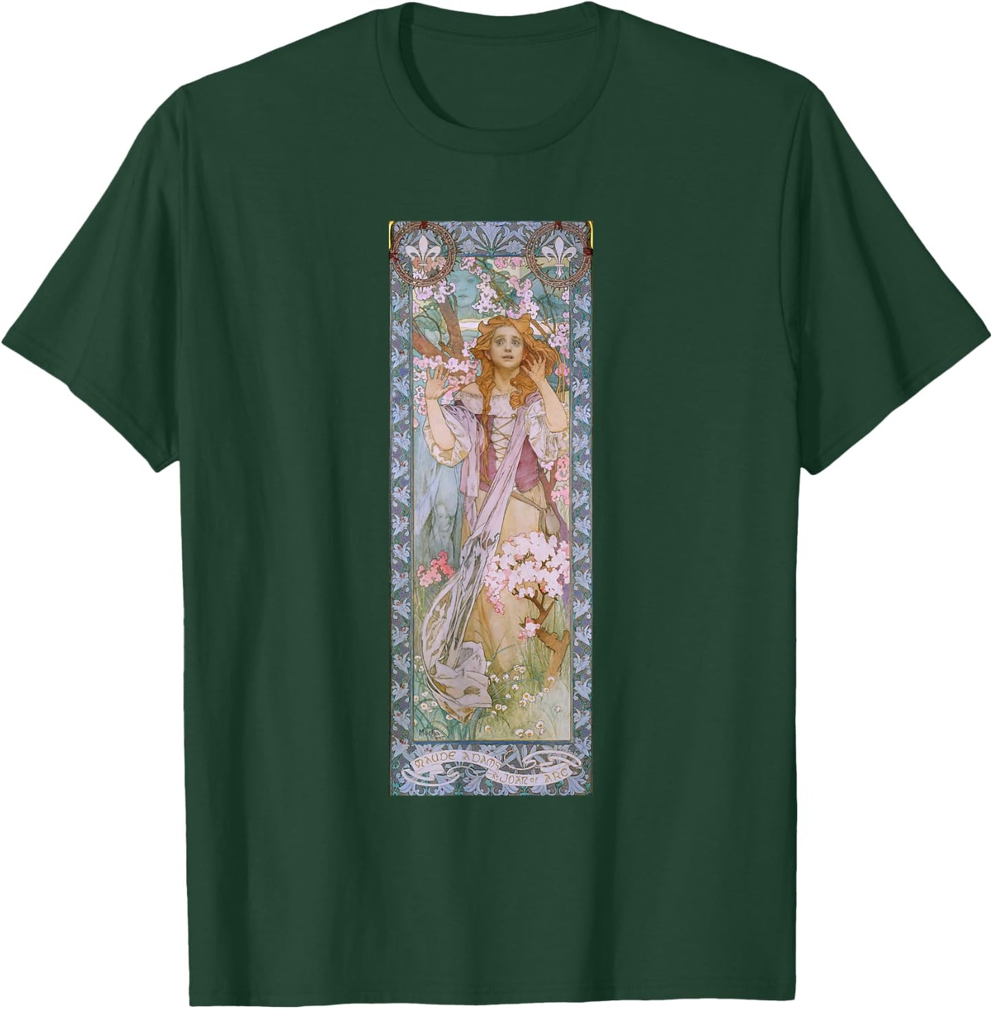 Jeanne d'Arc by Mucha | Art Nouveau Famous Artworks T-Shirt - T-Shirt | Forest