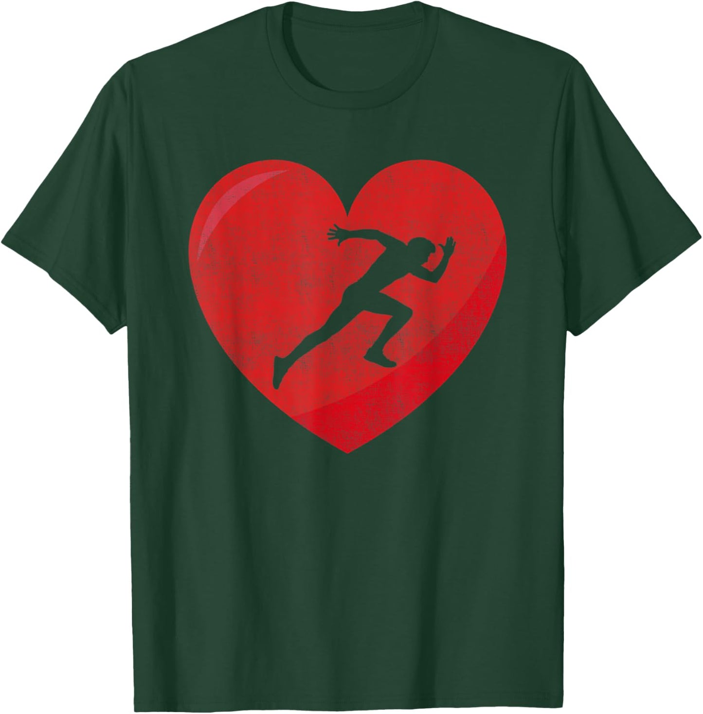 Heart Lover Running Gift Valentines Day Women T-Shirt - T-Shirt | Forest