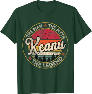 Keanu The Man The Myth The Legend Personalized Name T-Shirt - T-Shirt | Forest