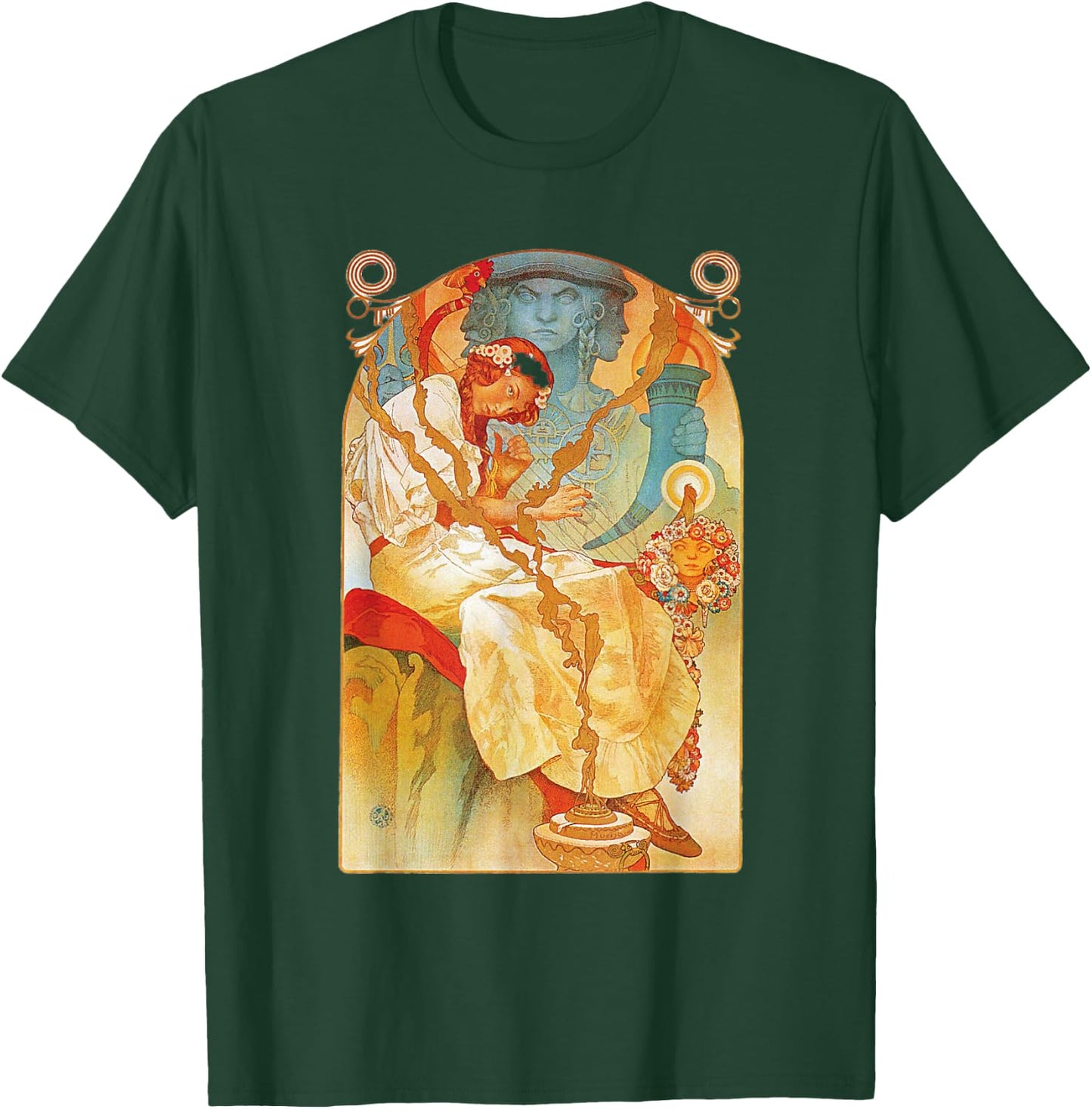 Art Nouveau Slav Epic Mucha Beautiful Elegant T-Shirt - T-Shirt | Forest